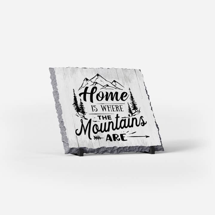 TDWholesale - Wholesale Sign - 5.6 x 5.6 Mountain Home Stone Slate w/ Display Stand2