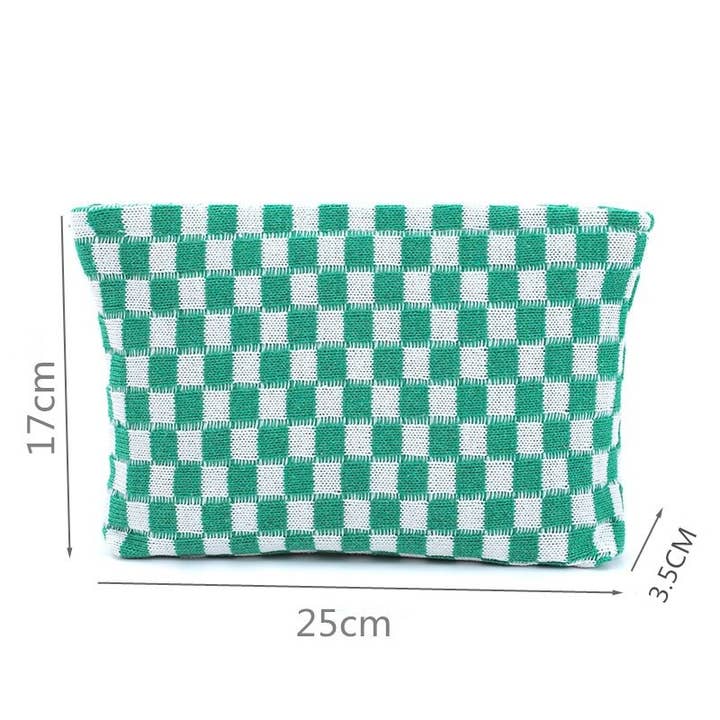 JOSSLYN by wall to wall - Wholesale Makeup/Cosmetic Bag - TRAVEL CHECKER MAKEUP COSMETIC POUCH BAG | 40P528