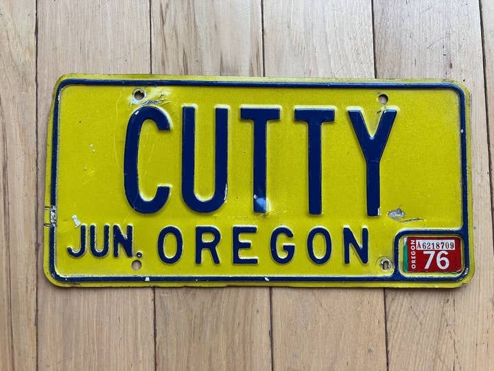 1976 Oregon Vanity License Plate - CUTTY for wholesale by RusticPlates