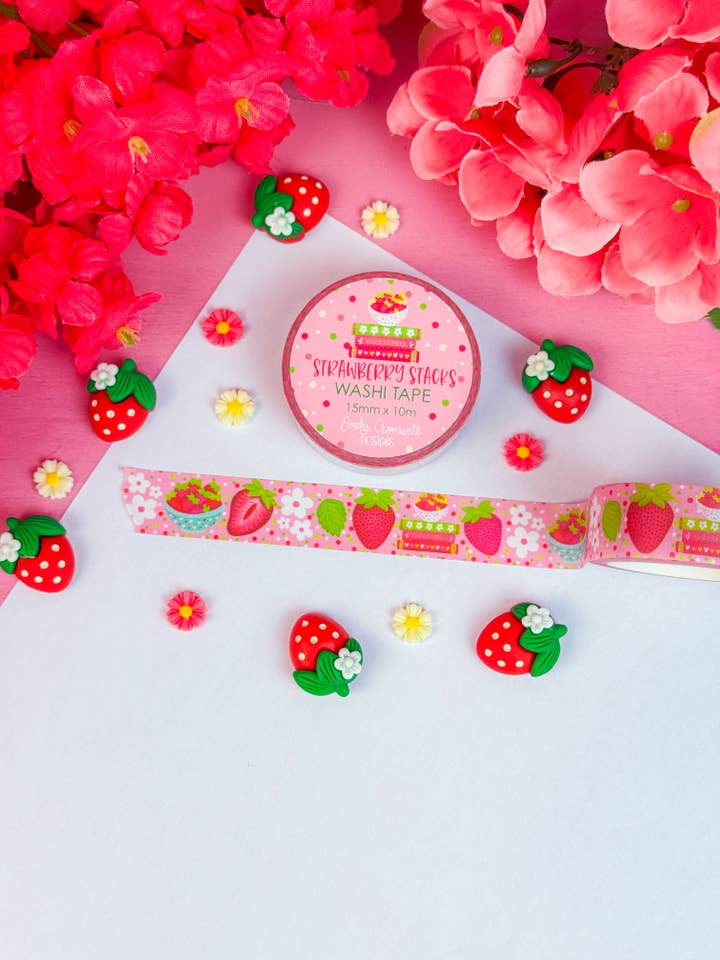 Ruban washi Piles de fraises pour la vente par Emily Cromwell Designs