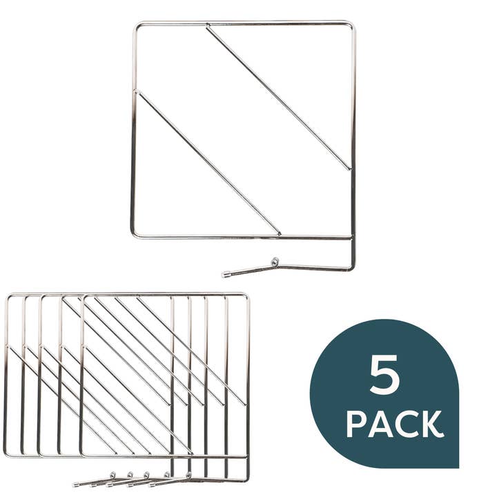 Oba Method - Wholesale Clothes Hangers - Shelf Divider - Wire Closet Organizers Set of 5