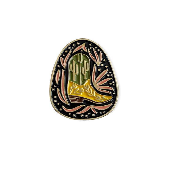 Paper Parasol Press - Wholesale Lapel Pin/Button - Baja Boot Enamel Pin