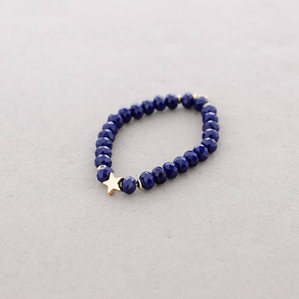 Sonata – Großhandel Perlenarmband – Elastisches Armband mit facettierten Kristallperlen und Stern1