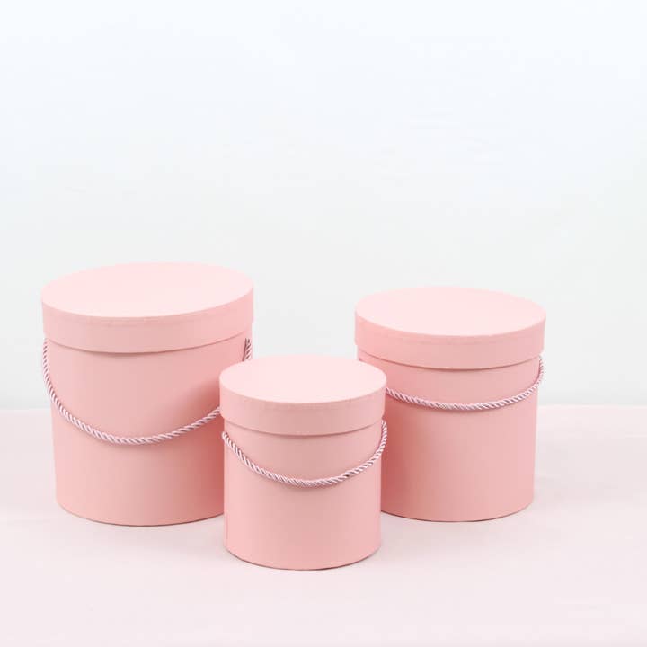 Elegant Design Supply - Wholesale Gift Box - Simple Solid Color Round Hat Flower Box with Lid0