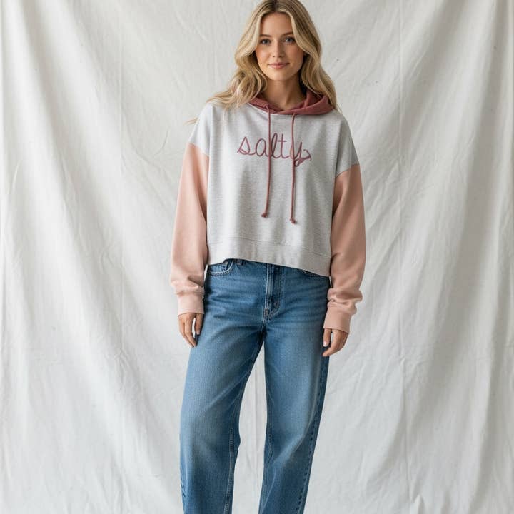 Salty Color Block Hoodie for wholesale by ARTichoke
