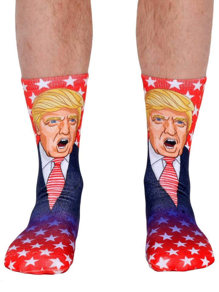 Chaussettes Novelty Graphic Crew - Président Donald Trump pour la vente par Living Royal