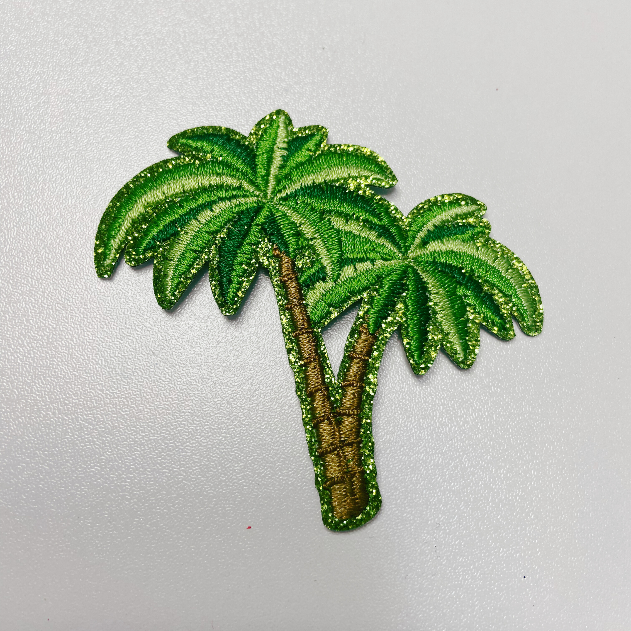 TEELUX - Wholesale Patch - 2.5" Green Palm Trees -  Embroidered Hat Patch1