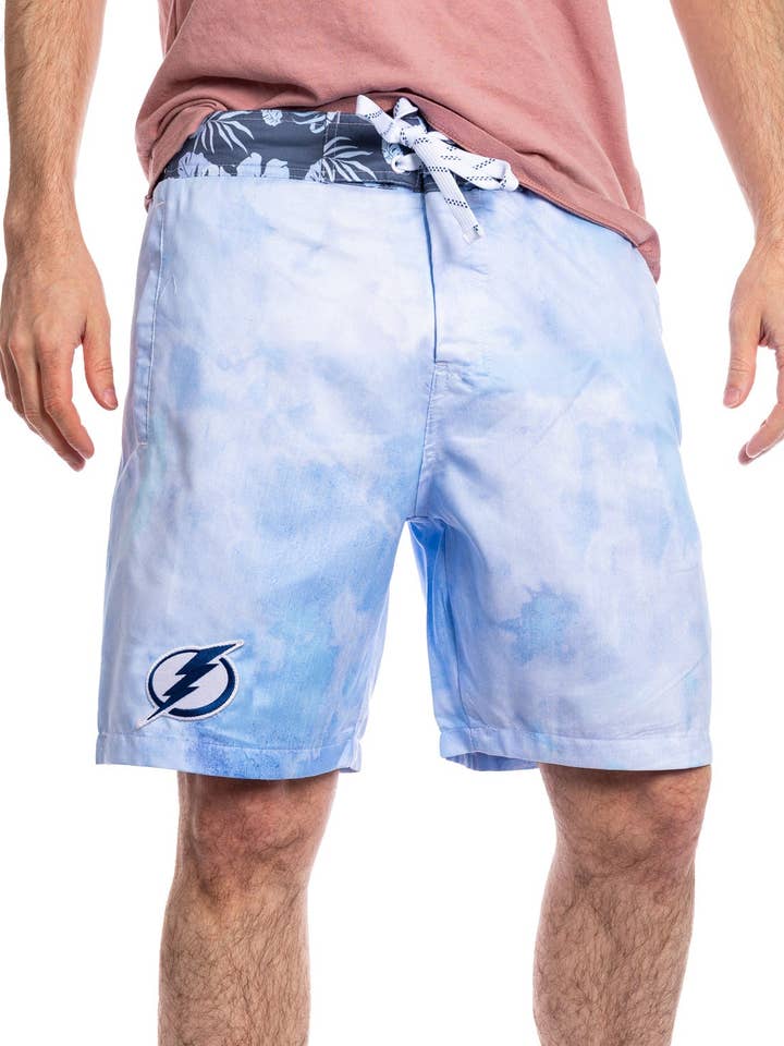 Tampa Bay Lightning Blue Watercolour Boardshorts for Men for wholesale by Calhoun Sportswear