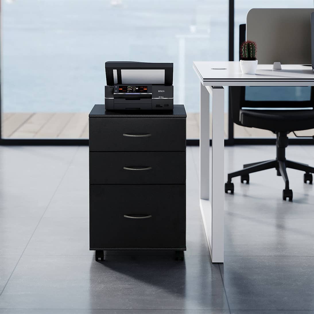 Quickway Imports - Venta al por mayor Armario - Archivador de oficina con 3 cajones con ruedas10