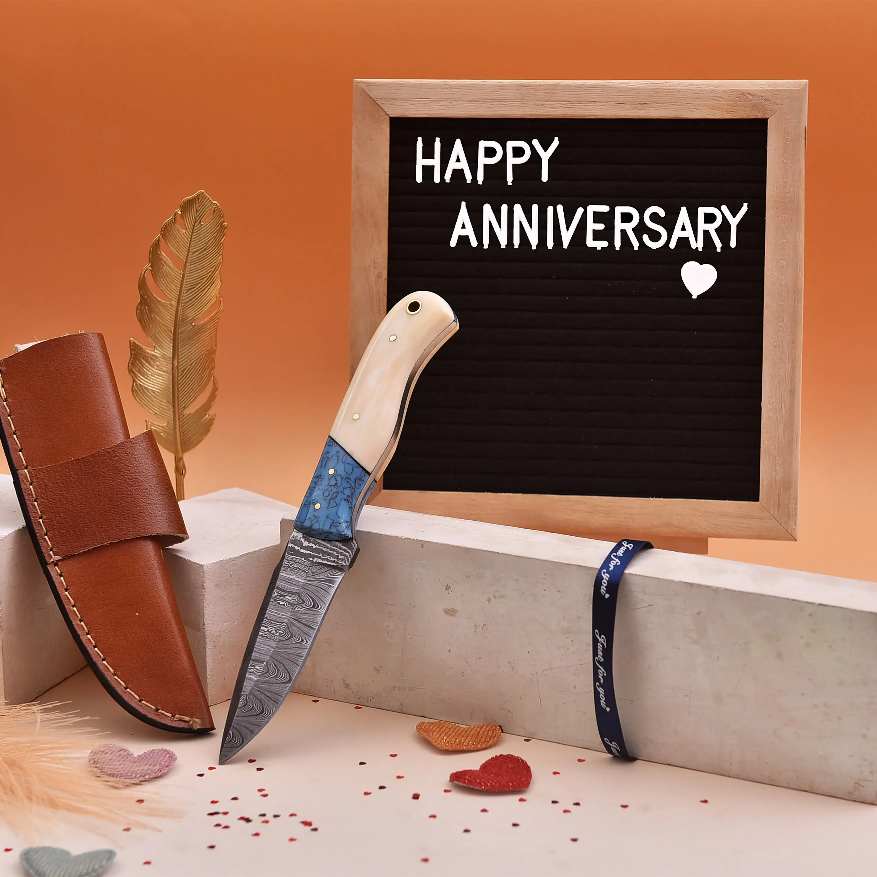 FH KNIVES – Navalha e suporte por atacado – Faca artesanal de 2,4 m de aço damasco com bainha de couro11