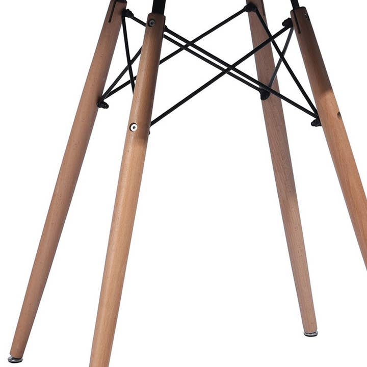 HomeRoots - Venta al por mayor Mesa consola - Mesa de comedor redonda de 32" con tablero de madera negra y natural5