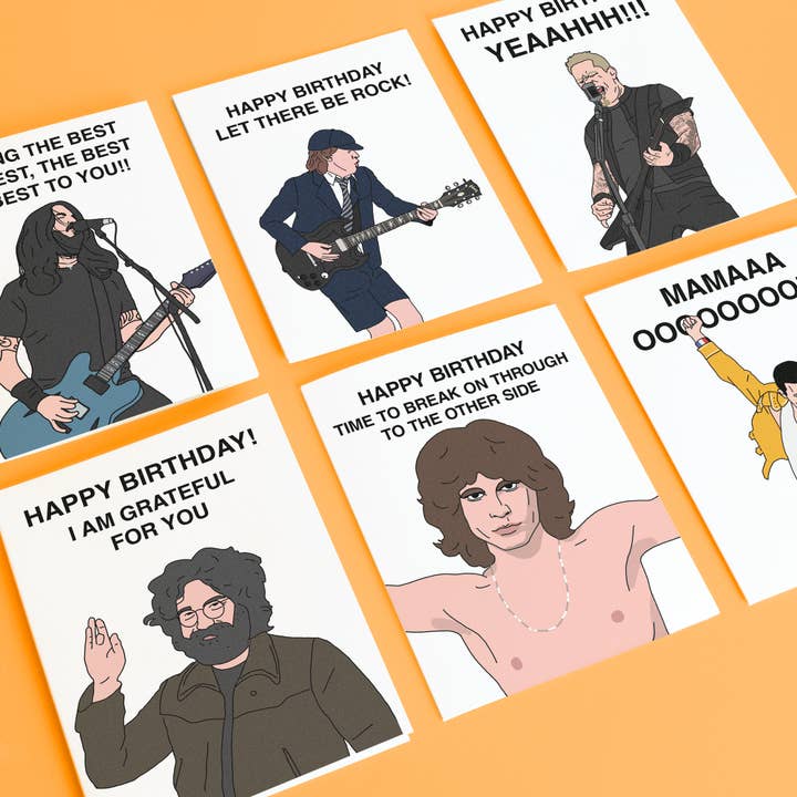 Pop Hot Cards - Wholesale Birthday Card - Jim Morrison Birthday Card - Rock Music Greeting Card1