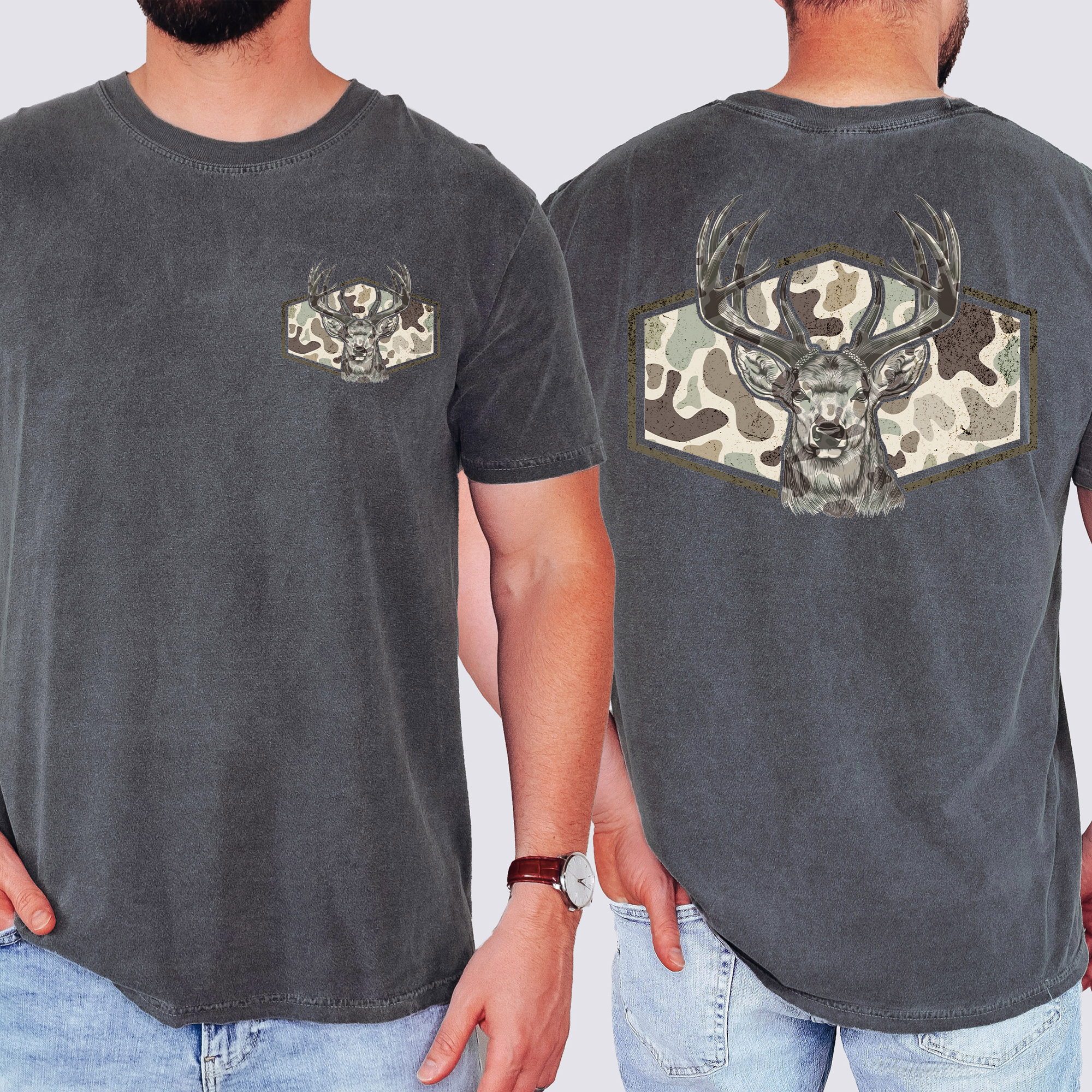 Refinery Number One LLC – Engroshandel Grafisk t-shirt - Unisex – Hjortejagt Far, Fars Dag, Mand, Fyr Gave T-Shirt4