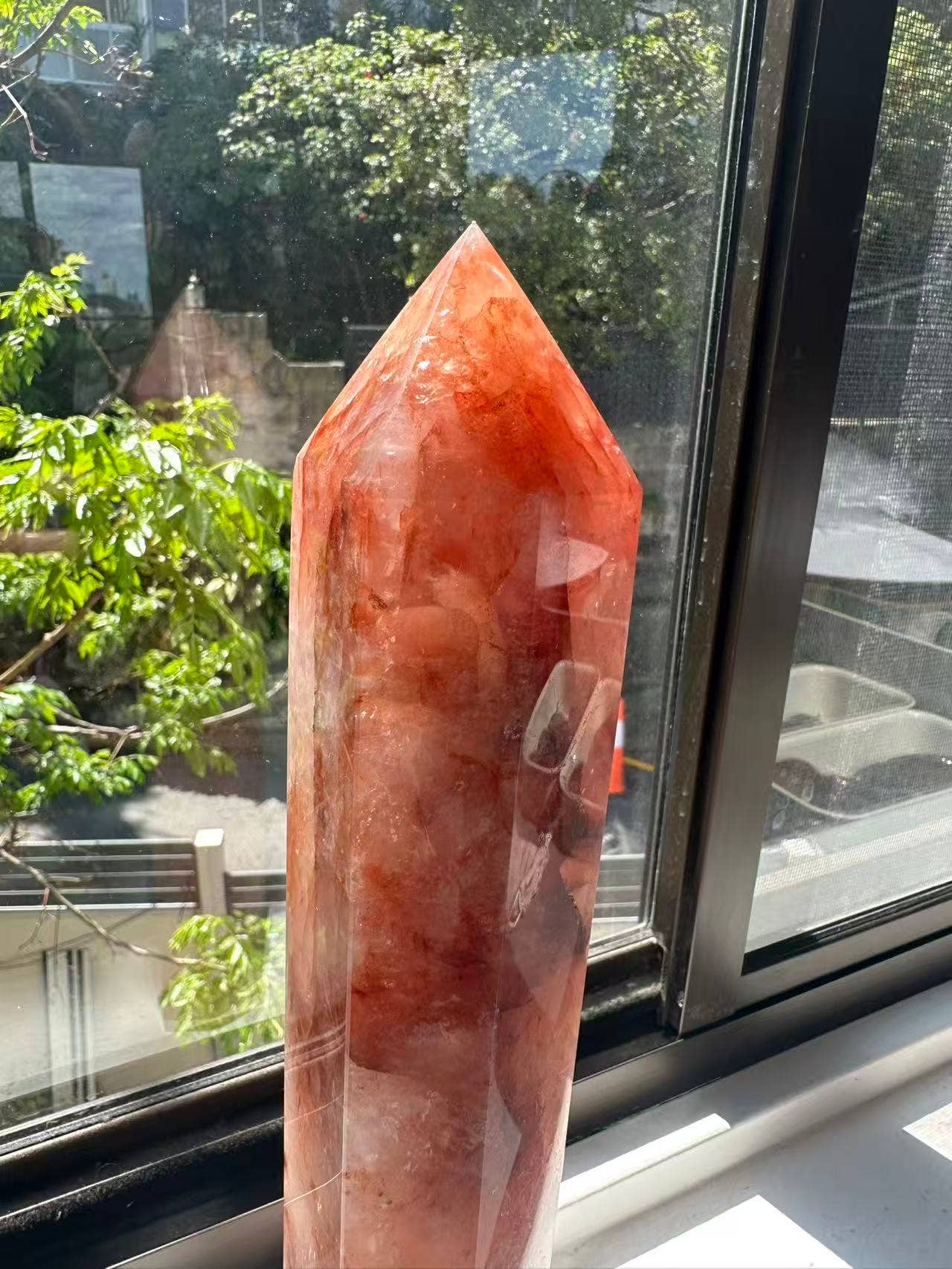 Moon Rituals - Wholesale Spiritual Stone/Crystal - Extra Large Fire Quartz Tower (Hematoid Quartz) | Powerful Grounding Crystal for Root Chakra Healing & Passion, christmas crystal gift #34