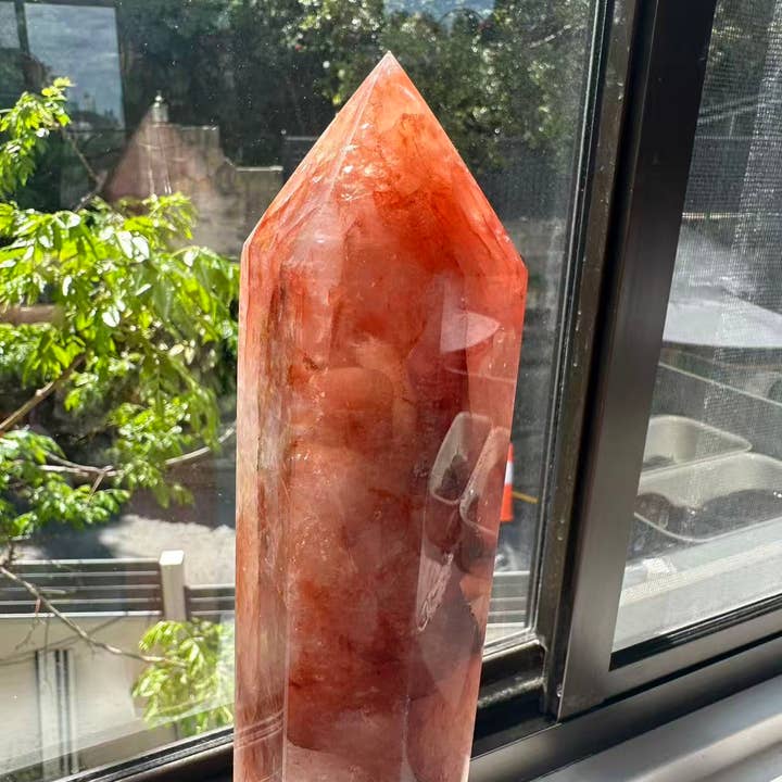 Moon Rituals - Wholesale Spiritual stone/crystal - Extra Large Fire Quartz Tower - Grounding & Passion, Root Chakra Healing, Feng Shui Vitality Crystal, christmas crystal gift #34