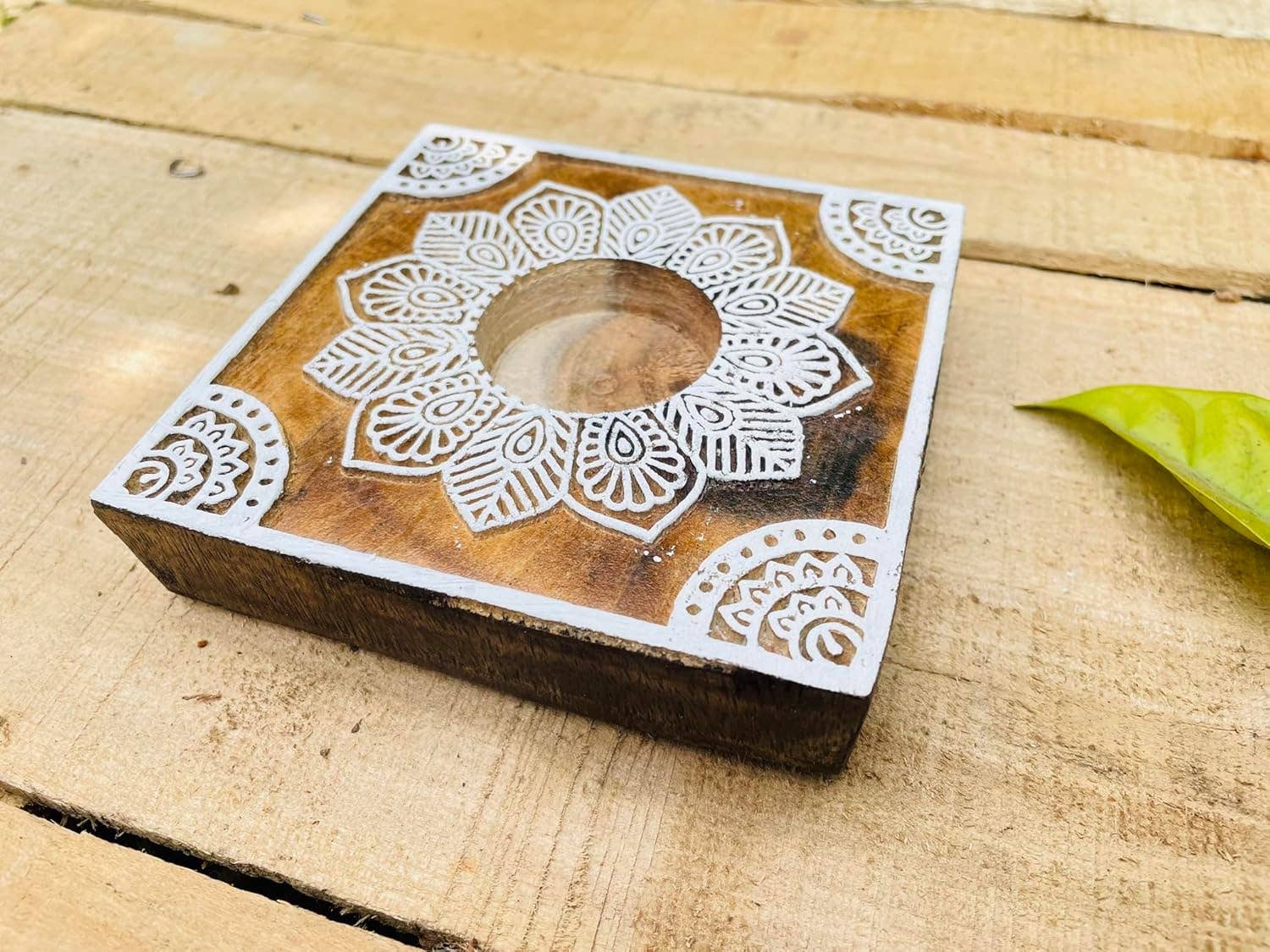 Magnifique Hearts – wholesale Ljushållare – Handgjord trä värmeljushållare Hållbar och unik design3