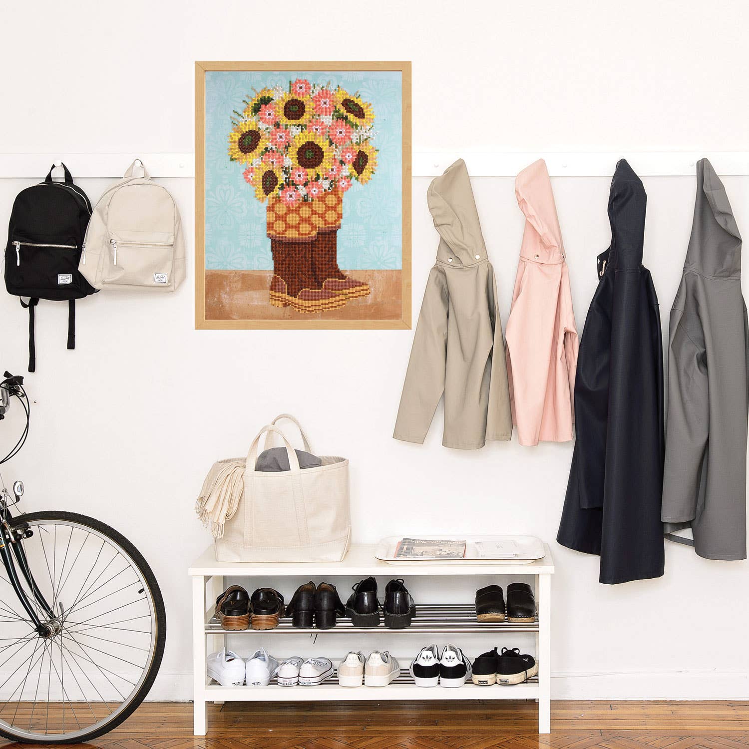 Camelot - Wholesale DIY Craft Kit - Fall Sunflowers Diamond Painting Kit5