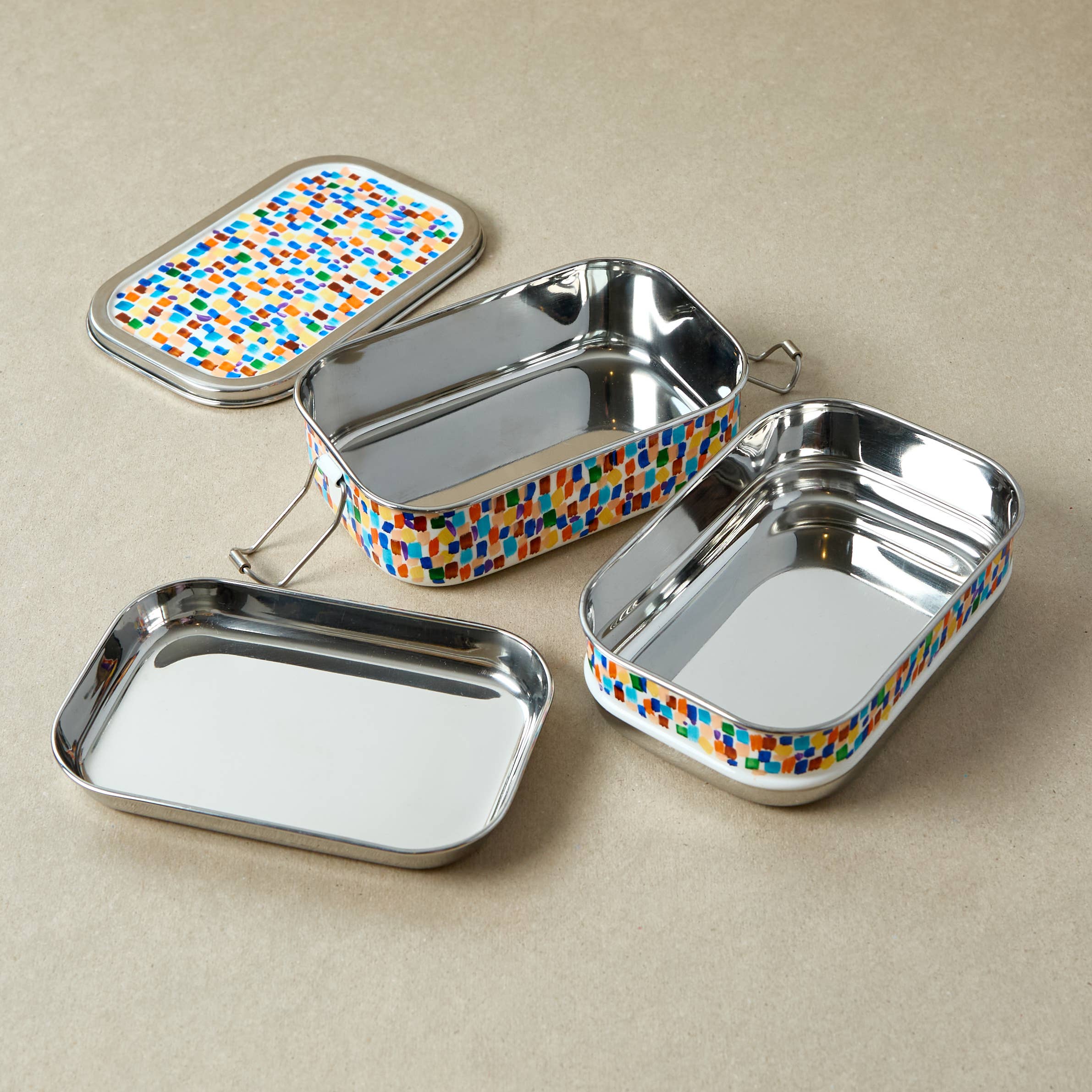 Dalit Goods Co - Wholesale Lunch Bag/Box - Limited Edition Multi-Coloured | Hand-Painted Tiffin Box5