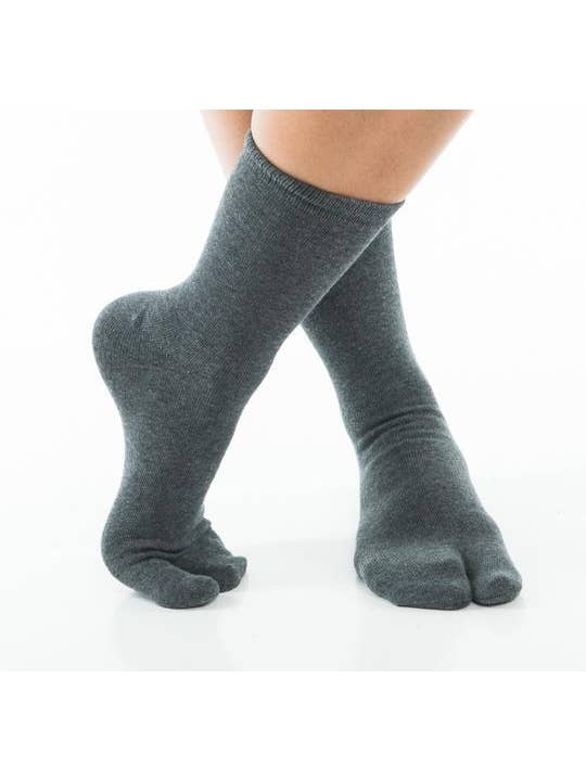 V-Toe Socks, Inc - Wholesale Socks - Unisex - Flip Flop Socks - V-Toe Split Toe Gray Crew Cotton Blend