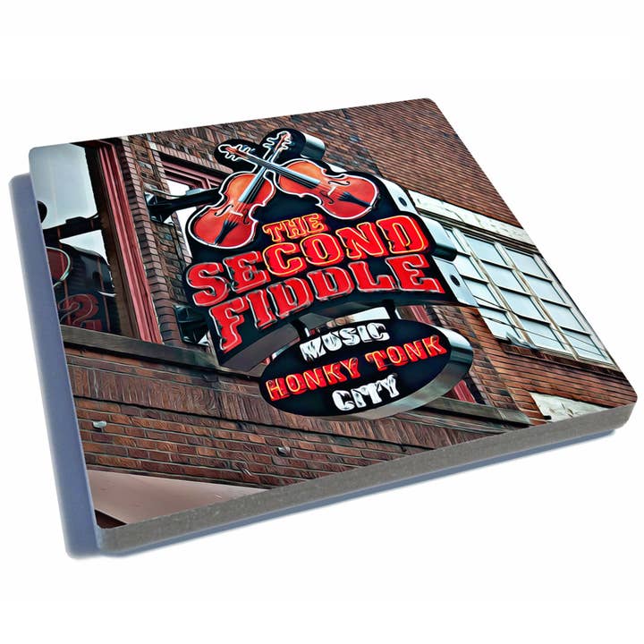 Sous-verre en pierre de Nashville - Le deuxième violon pour la vente par EXIT82ART