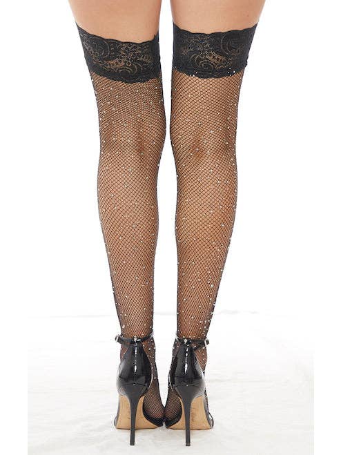 Popsi Lingerie - Wholesale Stockings - Women's - Rhinestone Thigh High Pantyhose2