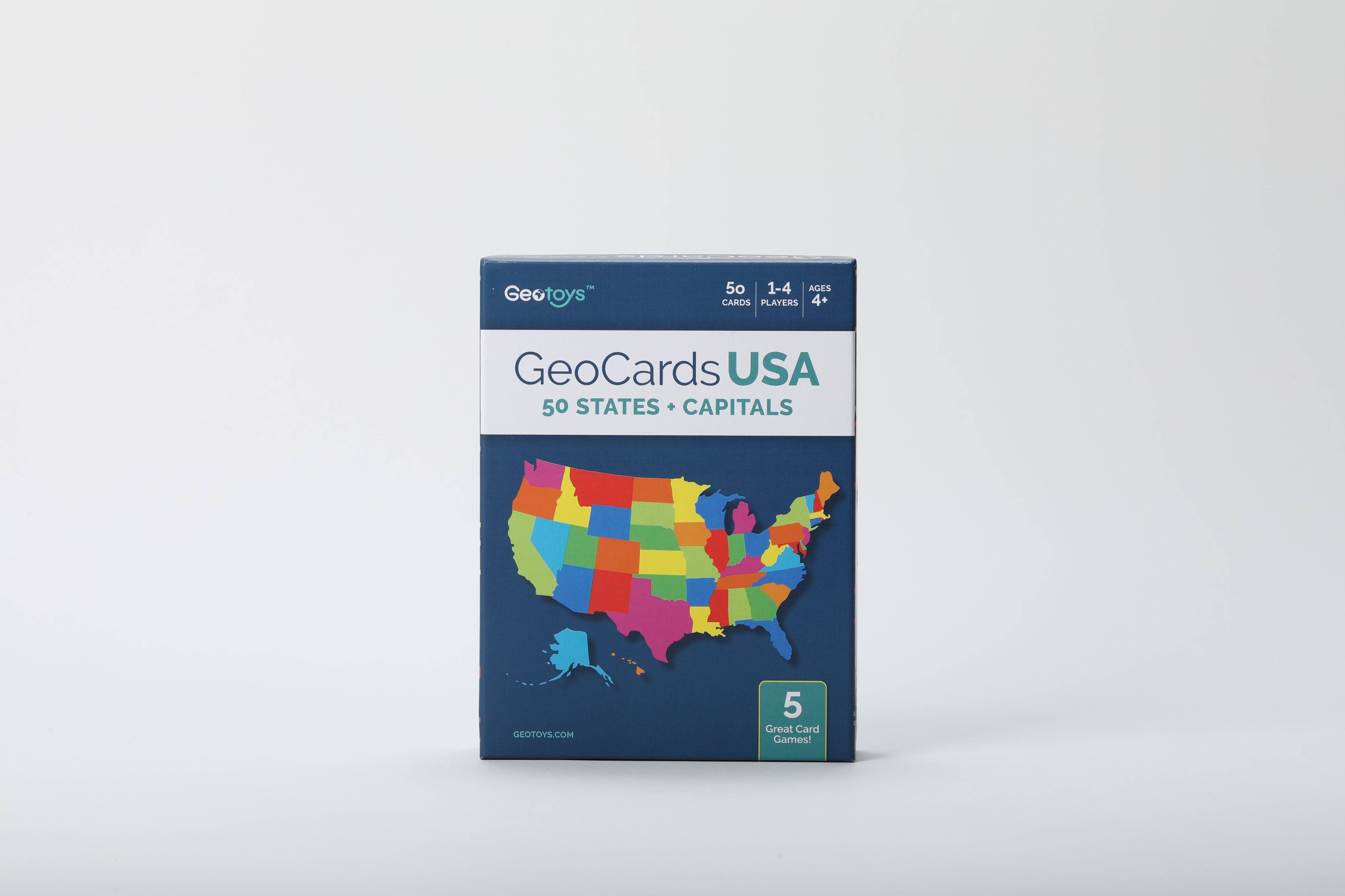 Geotoys - Wholesale Card Game - GeoCards USA 5-in-1 Card Games5