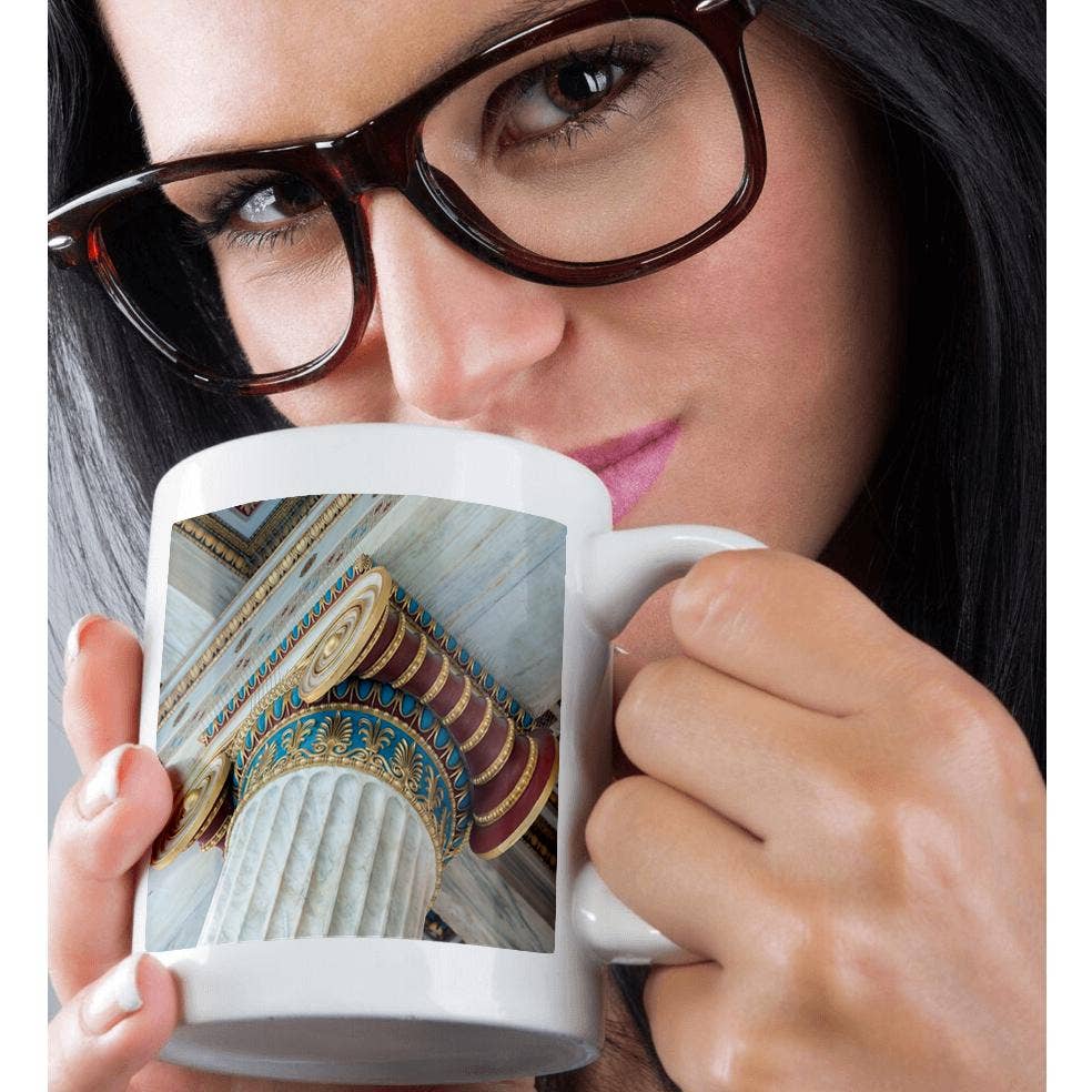3dRose - Wholesale Coffee Mug - 3dRose, Architectural column detail, Academy of Athens, Athens, Greece, Mug9