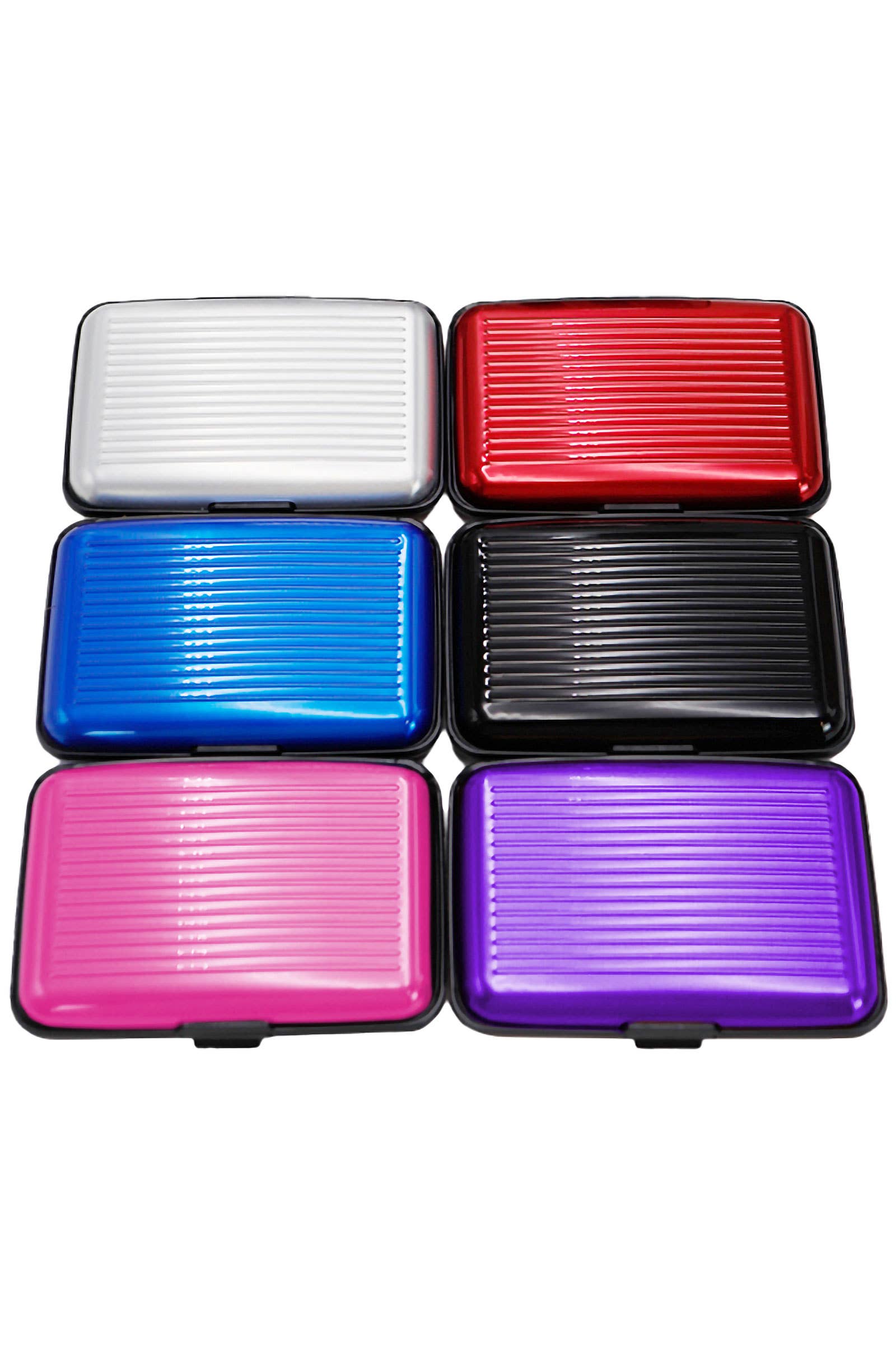 Cap Zone - Wholesale Card Holder - Unisex - Metallic Glossed Safe Card Holder Caddy Case1