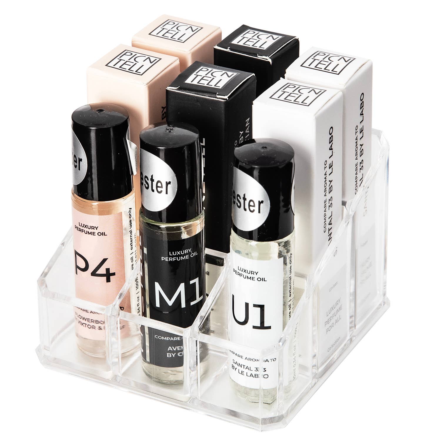 PICNTELL - Wholesale Retailer Display - Beauty & Wellness - Acrylic Perfume Countertop Display Stand0