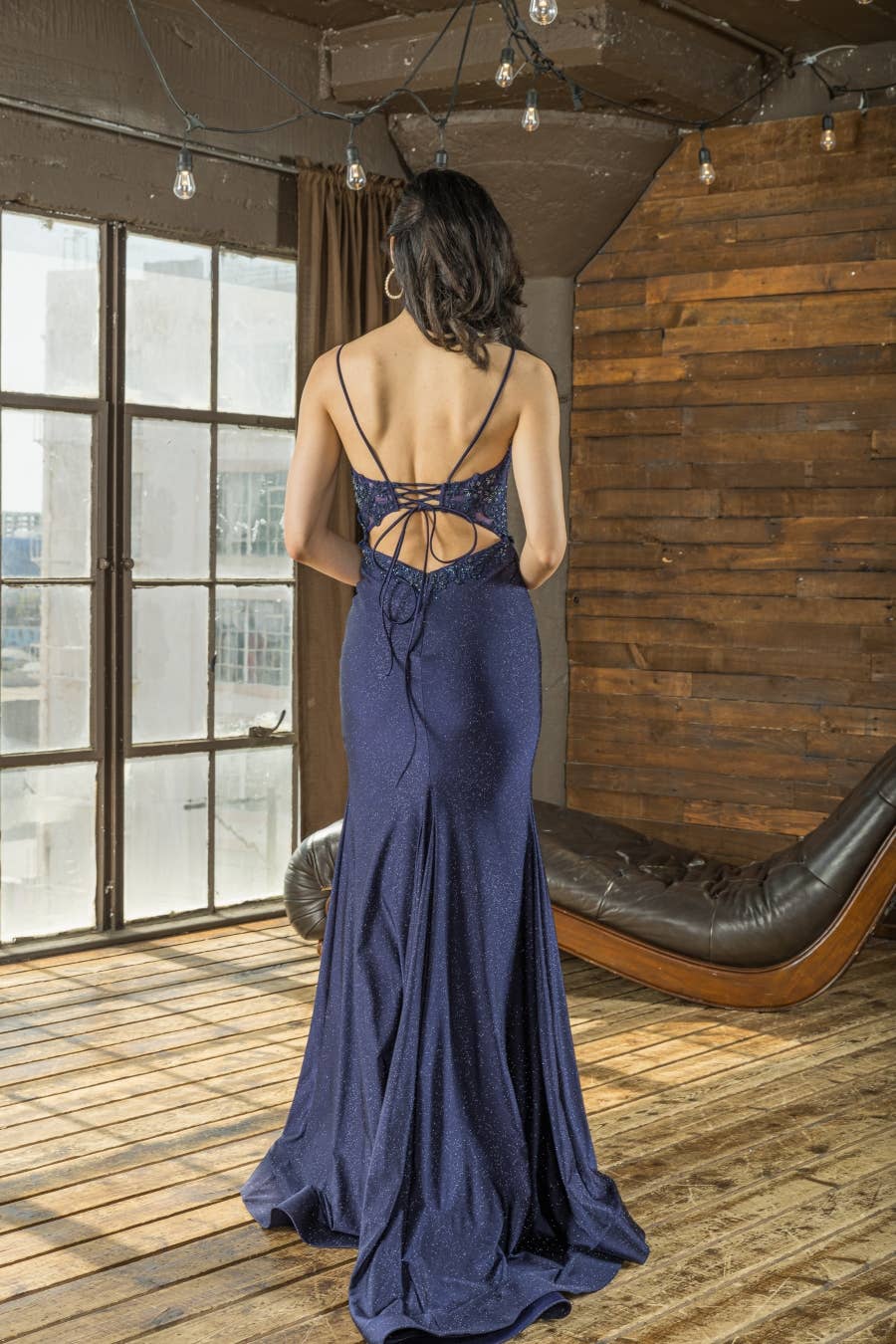 La Veneto - Wholesale Dress - Women's -  Fitted dress ,metalic shini1