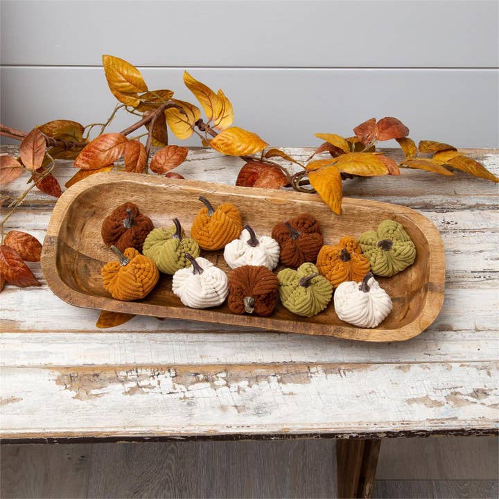Audrey's Home & Gift - Wholesale Decorative Tabletop Object - Mini Corduroy Harvest Pumpkins (Set Of 12)1