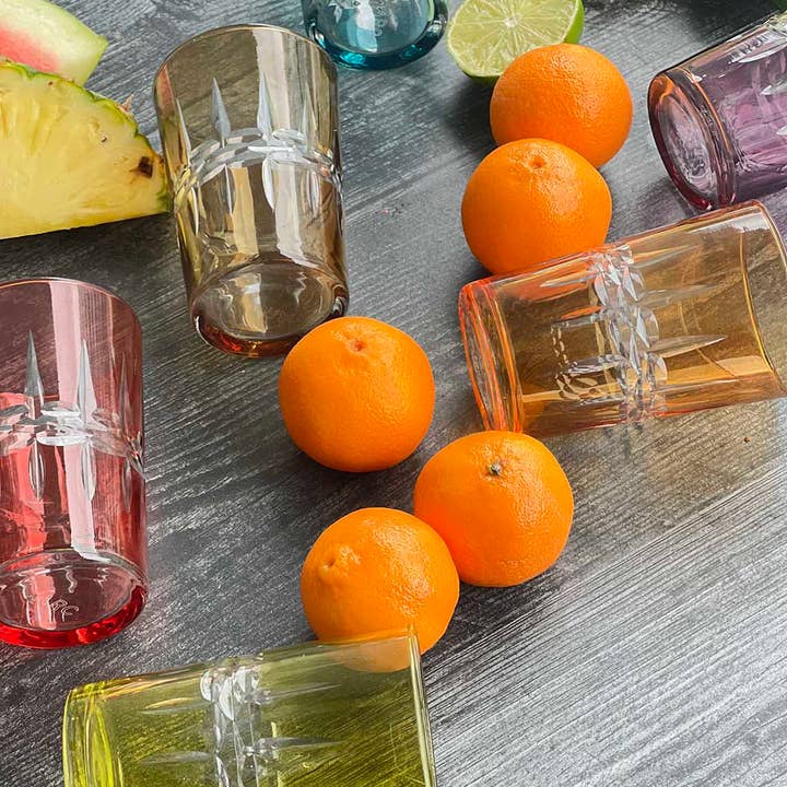 Scents and Feel - Venta al por mayor Copas de cóctel/licor - Juego de 6 vasos de té de cristal tallado