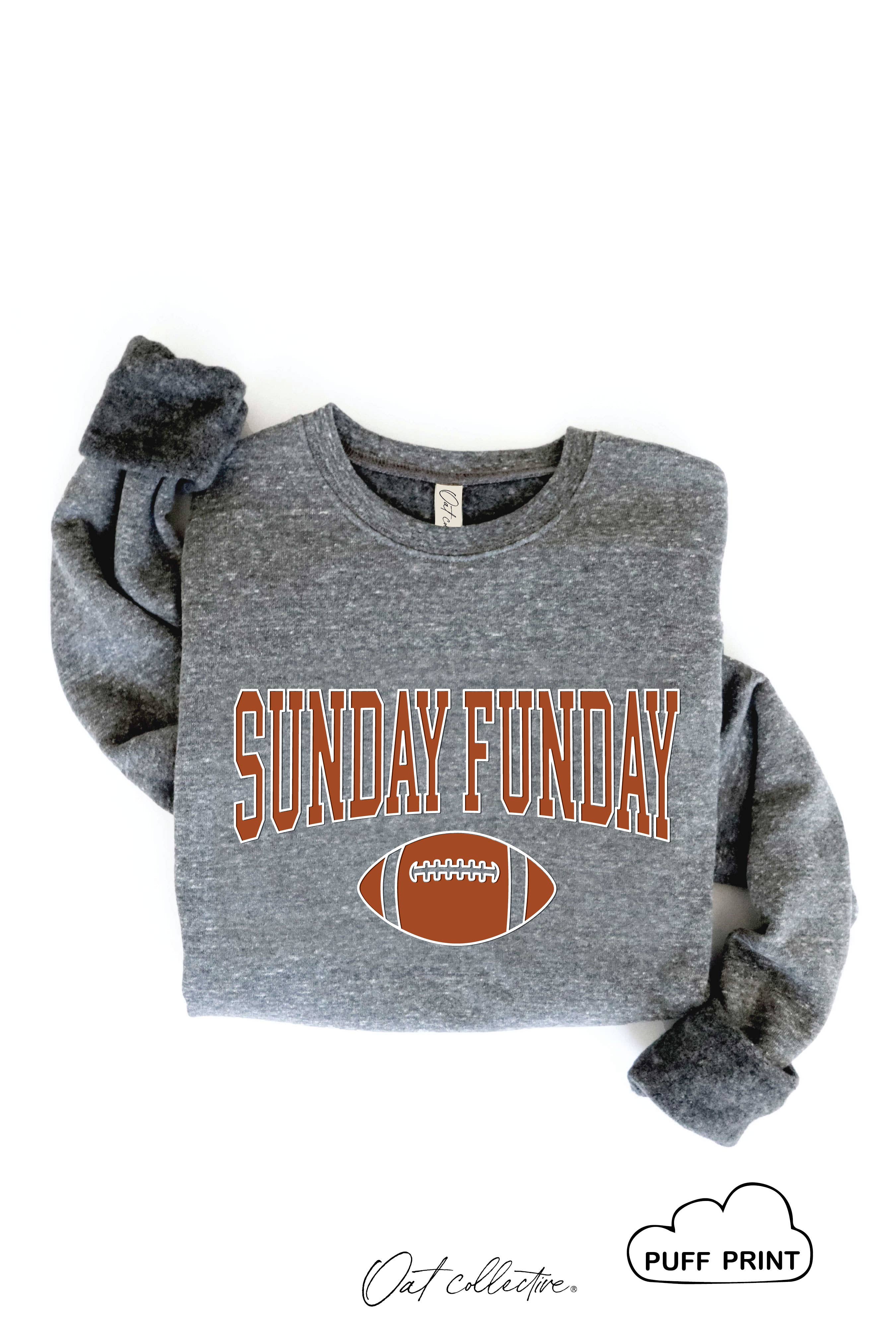 OAT COLLECTIVE - Wholesale Graphic Sweatshirt - Women's - SUNDAY FUNDAY PUFF Graphic Sweatshirt15