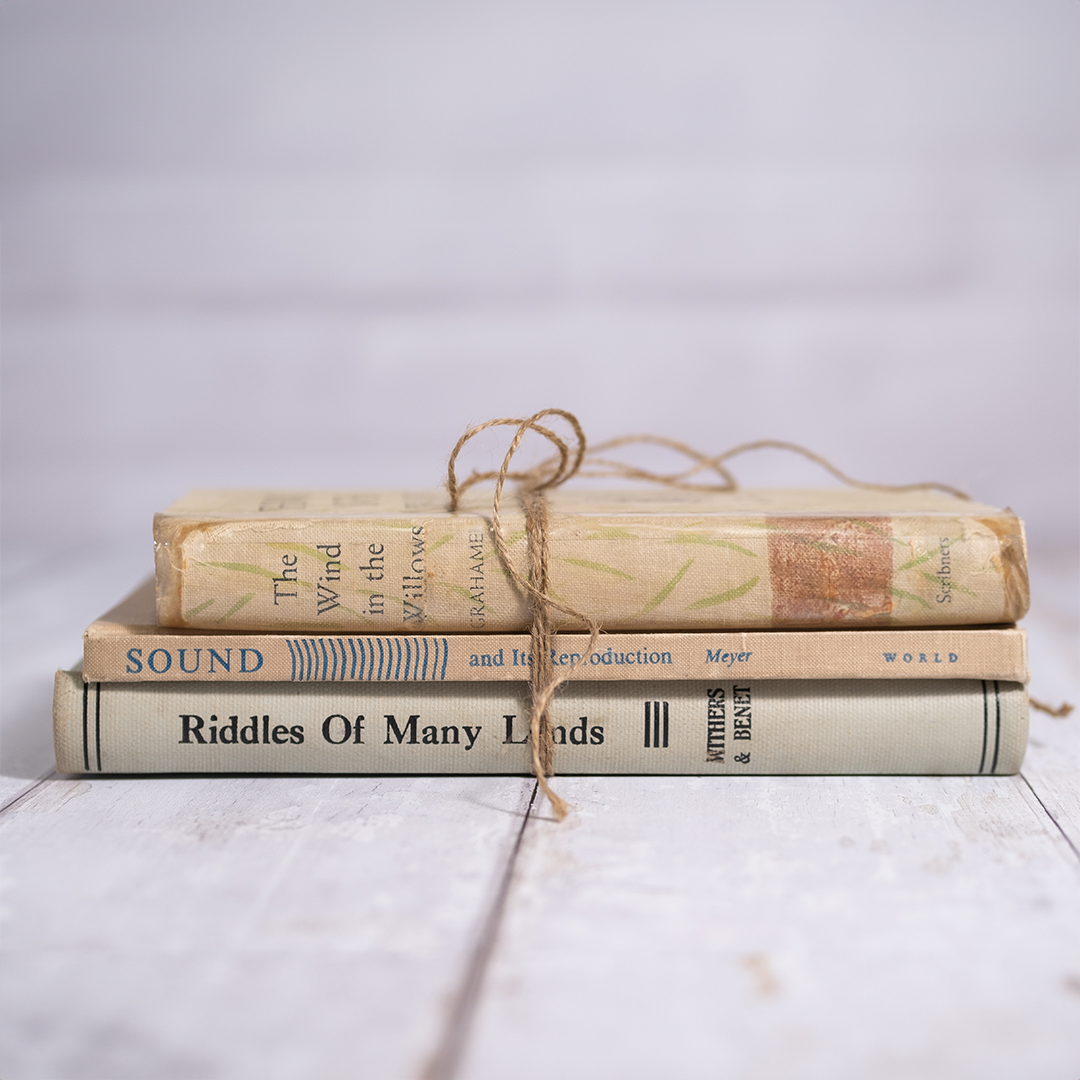 Made Market Co. - Wholesale Decorative Tabletop Object - Decorative Vintage Books Decor - Neutrals  Set of 33