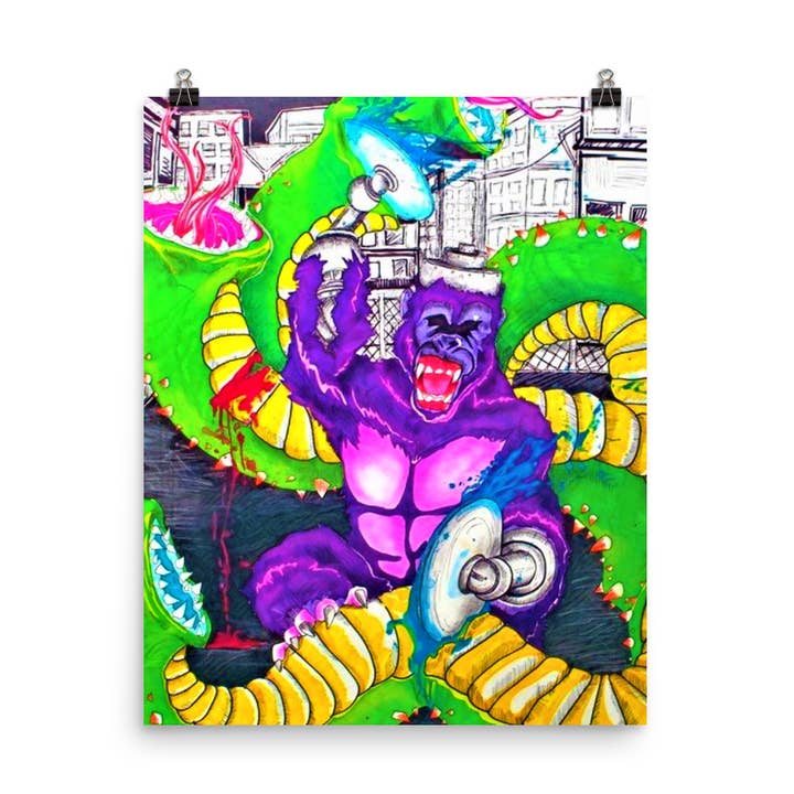 Meca Ape Poster van Museumkwaliteit op Mat Papier voor wholesale door Wildness By Design