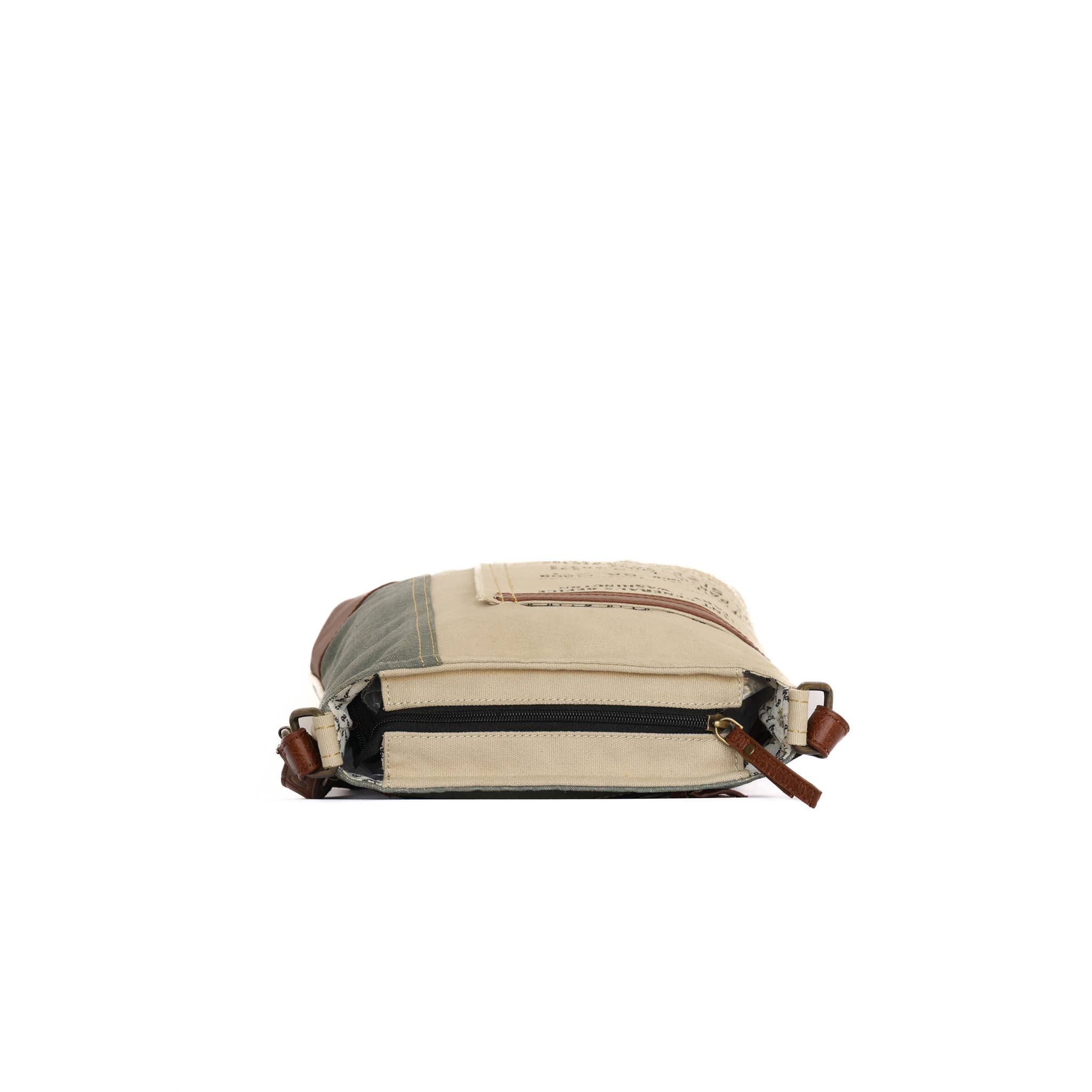 Mona B. - Wholesale Crossbody Bag - Women's - Identified Up-Cycled Canvas Crossbody, M-60128