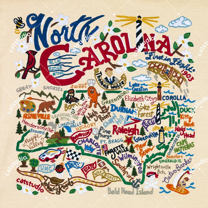 North Carolina Fine Art Print for wholesale by catstudio