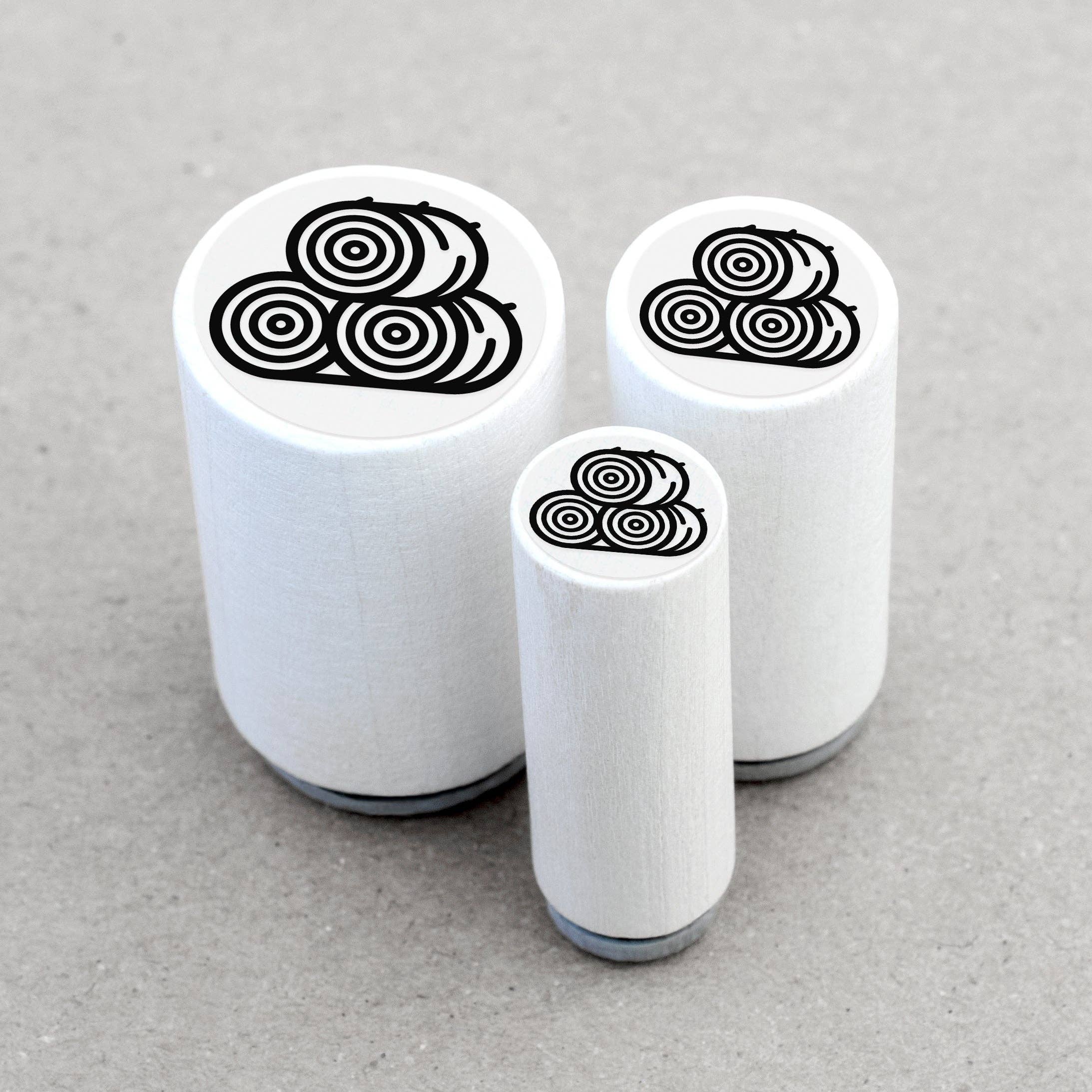 Merry and Bright - Wholesale Rubber/Decorative Stamp - Mini stamp hay bale round bale1