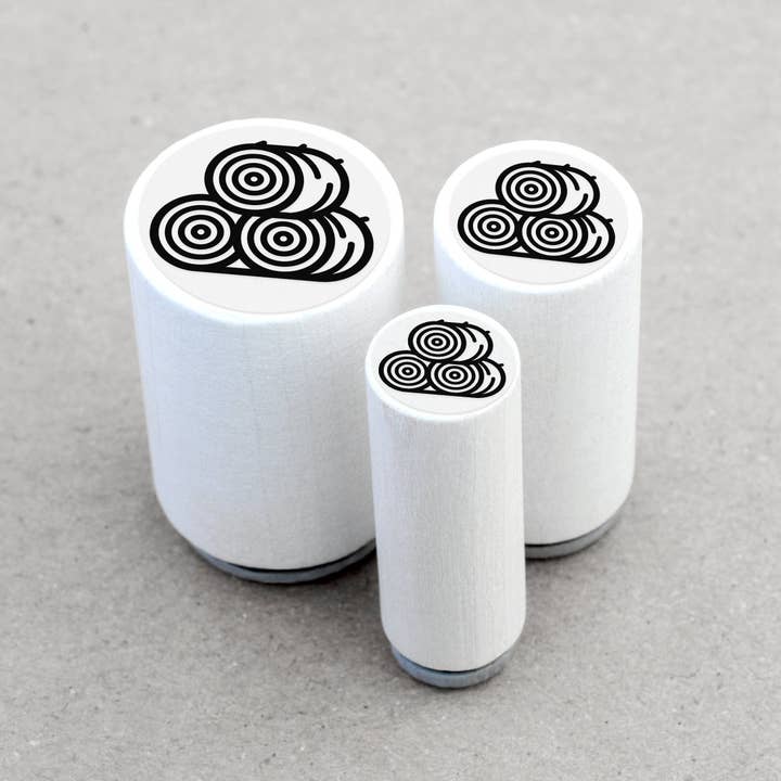 Merry and Bright - Wholesale Rubber/Decorative Stamp - Mini stamp hay bale round bale1