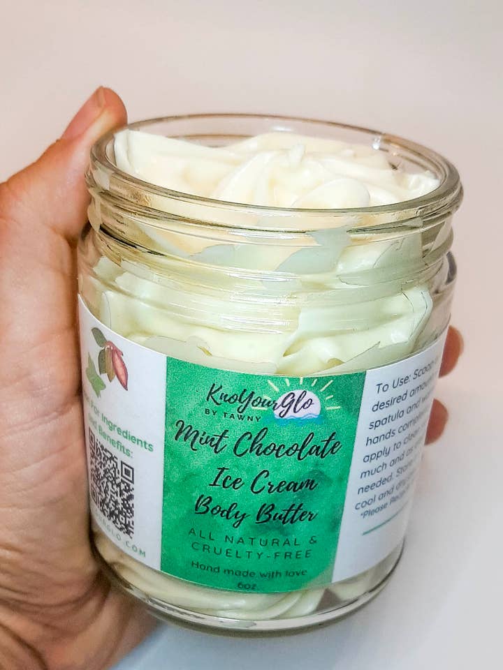 Mint Chocolate Ice Cream- Body Butter 6oz. for wholesale by KnoYourGlo