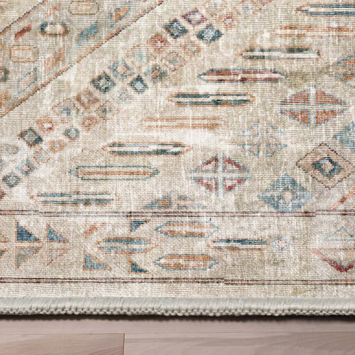 Well Woven - Vente Tapis - Tapis tissé à plat Anya Vintage Tribal Chevron en ivoire4