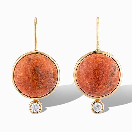 Tini Mini Drop Earrings in Orange for wholesale by Laura Foote Designs