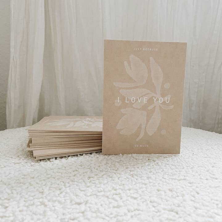 OAY.PAPER - Venta al por mayor Tarjetas de felicitación - Tarjeta postal de cartón de pulpa de madera - Solo porque te quiero tanto