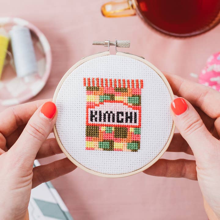 Cotton Clara Craft Kits & Supplies - Wholesale DIY Craft Kit - Kimchi Cross Stitch Kit1