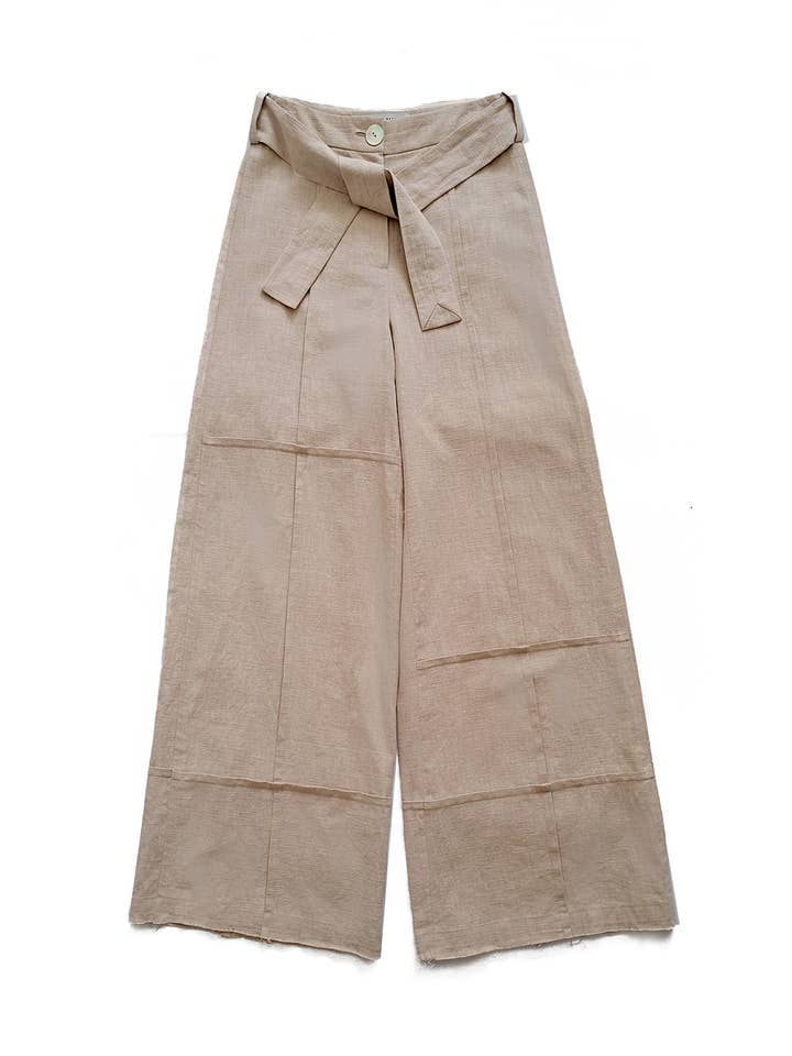 LOTUS PANTS NATURAL for wholesale by NINA YUUN