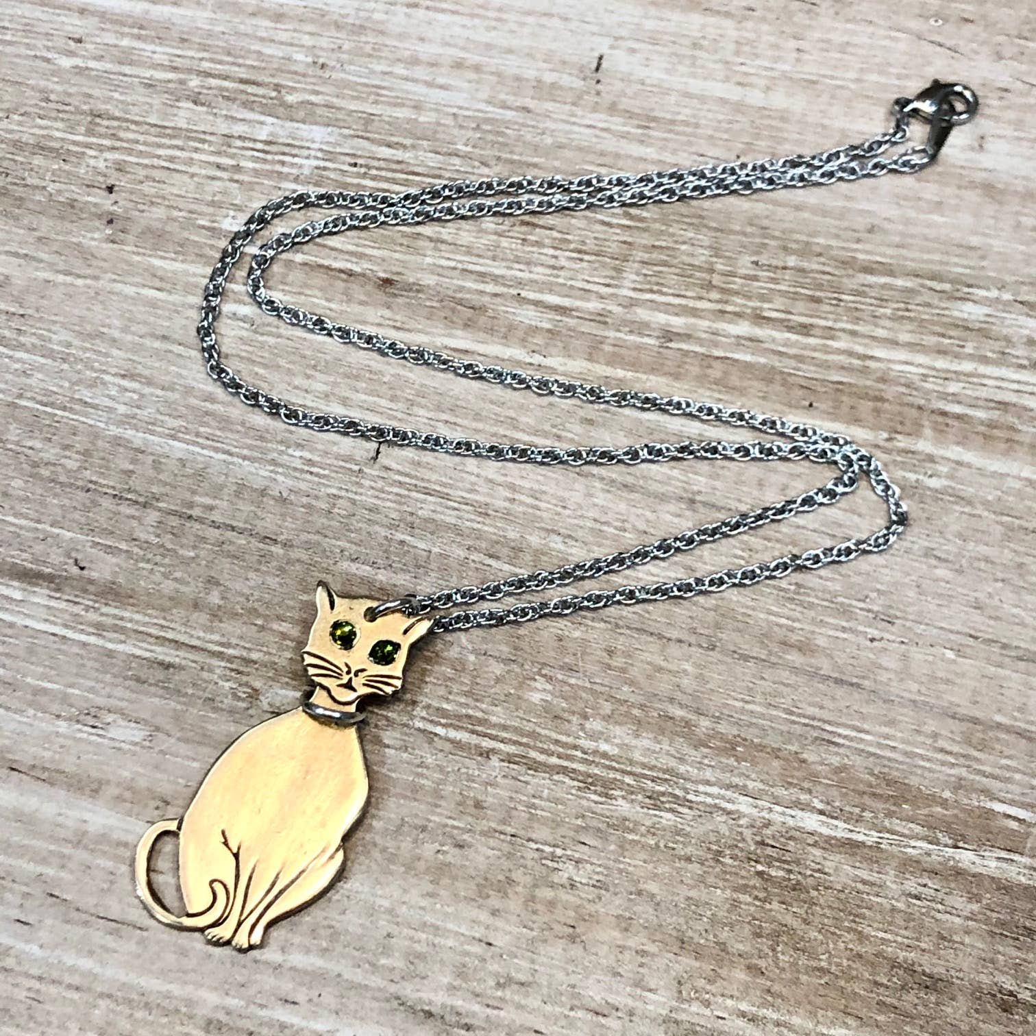 Lorraine Frances Jewelry - Wholesale Pendant/Charm Necklace - Sweet Cat Silhouette Necklace With Crystal0