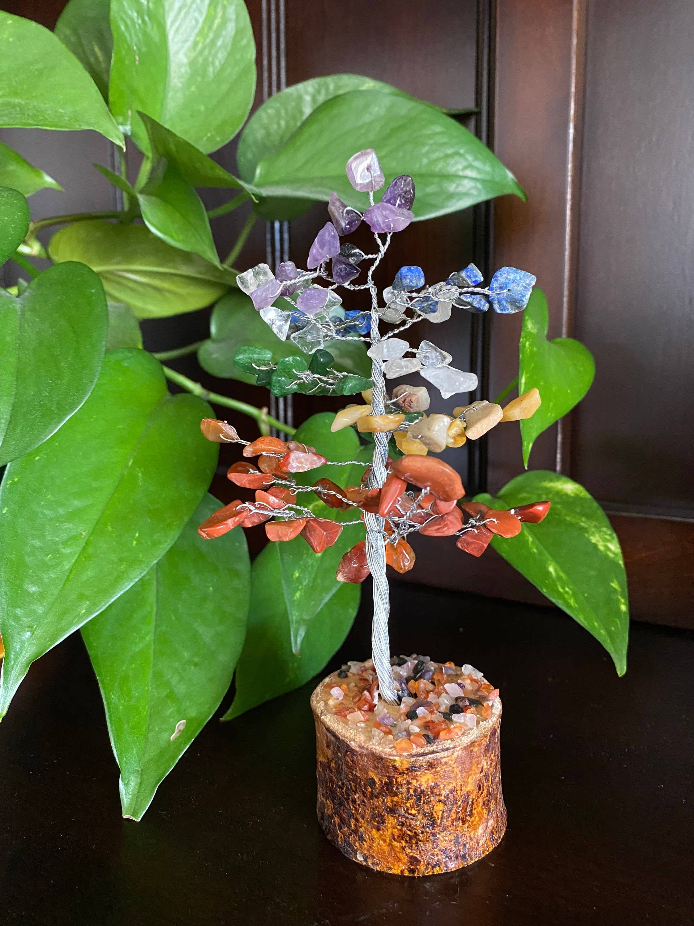 Like International – wholesale Decorative tabletop object – Tree of Life Crystal Gemstone Tower for Home Decor1