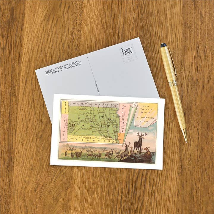 Found Image Press - Wholesale Ansichtkaart - Ansichtkaart DS-117 Oude Kaart, Eland1