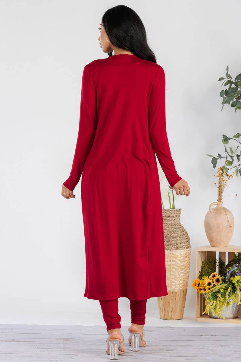 H&H Fashion Inc. – Engroshandel Top- og buksesæt (IKKE Loungewear) - Dame – HH624R1-SOLID - 3-delt bukse- og frakkesæt5