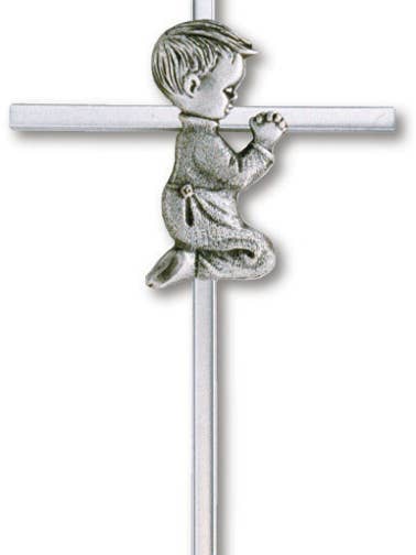 Croce da 6" - Ragazzo - Argento per la vendita all'ingrosso da parte di H.J. SHERMAN COMPANY, INC.